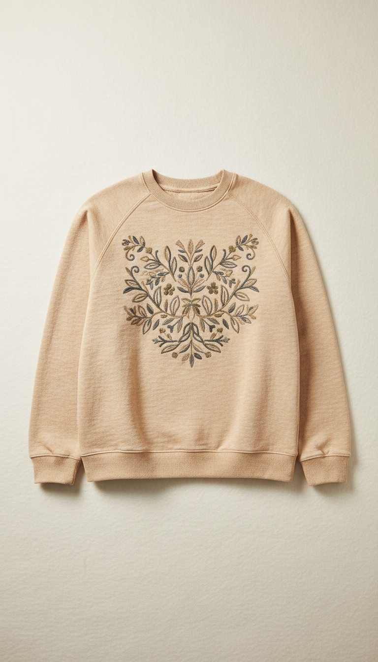 Embroidered organic cotton sweatshirt
