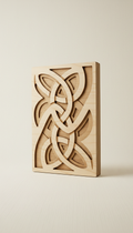 CNC-carved walnut wooden sign