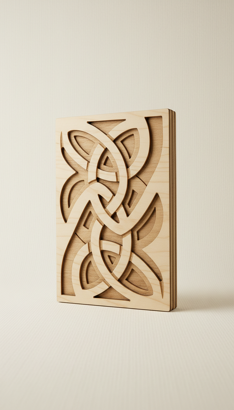 CNC-carved walnut wooden sign
